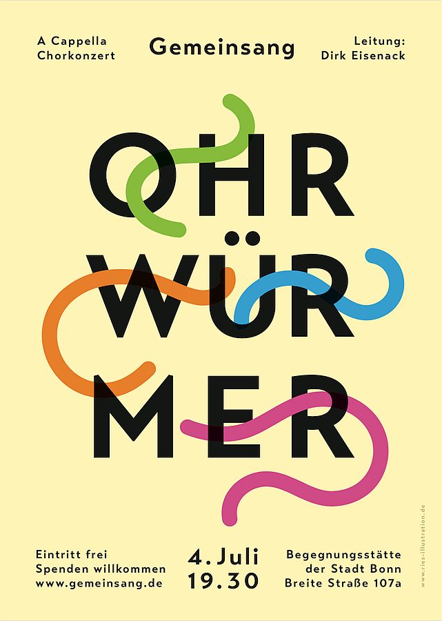 Konzertplakat "Ohrwürmer"
